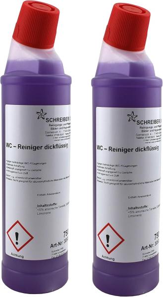 Schreiber WC-Reiniger dickflüssig 2x 750ml